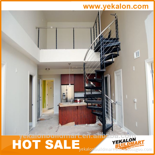 Yekalon professional wrought stainless steel spiral staircase